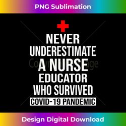 never underestimate a nurse educator who survived 2020 gift - sophisticated png sublimation file - channel your creative rebel