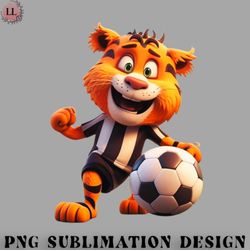 football png cute tiger cartoon playing football