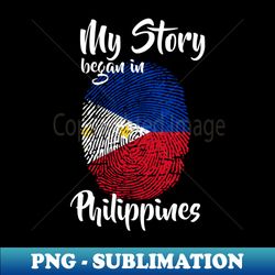 Philippines Flag Fingerprint My Story DNA Filipino - Professional Sublimation Digital Download - Add a Festive Touch to Every Day