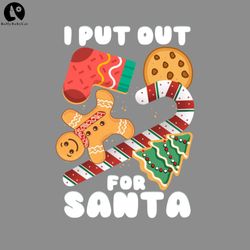 i put out for santa christmas cookies png, funny christmas png