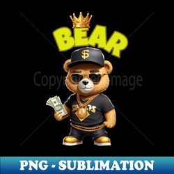 teddy bear with money - elegant sublimation png download - instantly transform your sublimation projects