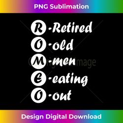 retirement romeo retired old men eating out - minimalist sublimation digital file - challenge creative boundaries