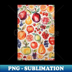 fruits pattern watercolor print - png transparent sublimation design - add a festive touch to every day