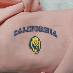 ncaa embroidered sweatshirt, california golden bears embroidered crewneck, inspired embroidered sport hoodie