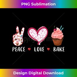 Peace Love Bake For Men Women Gifts Funny Baking Cake Baker - Urban Sublimation Png Design - Tailor-made For Sublimation Craftsmanship