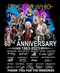 doctor who 60th anniversary 1963 - 2023 signature for print sublimation, png digital download