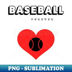 baseball heart ball - modern sublimation png file - defying the norms