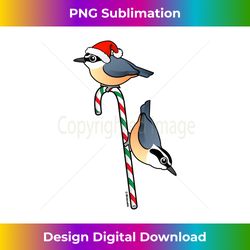 birdorable santa nuthatches long sleeve - edgy sublimation digital file - striking & memorable impressions