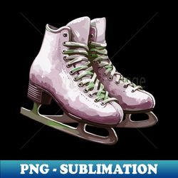 pink ice skating boots - png sublimation digital download - stunning sublimation graphics