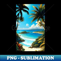 tropical island - high-resolution png sublimation file - perfect for personalization