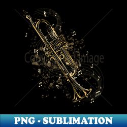 trumpet-instrument-musical-notes - trendy sublimation digital download - vibrant and eye-catching typography