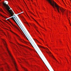 custom hand forged battle ready sword, raven longsword, medieval sword, knight sword, personalized sword, am industry