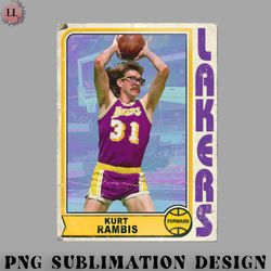 basketball png kurt rambis retro trading card