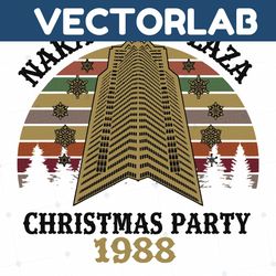 Vintage Nakatomi Plaza Christmas Party 1988 SVG Cricut File