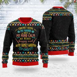 ugly christmas sweater crochet keep my hand busy for men women