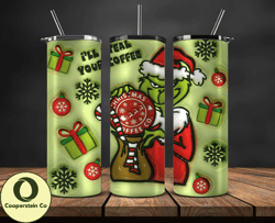 Grinchmas Christmas 3D Inflated Puffy Tumbler Wrap Png, Christmas 3D Tumbler Wrap, Grinchmas Tumbler PNG 114