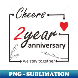 2 year anniversary - Elegant Sublimation PNG Download - Spice Up Your Sublimation Projects
