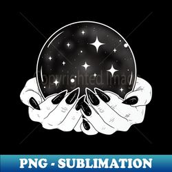 crystal ball - witch hands - elegant sublimation png download - bold & eye-catching