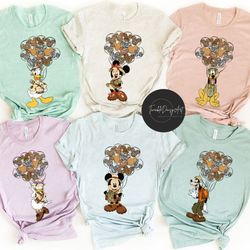 leopard mickey and friends balloons disney animal kingdom shirt, wdw safari mode t-shirt, disney family safari trip 2024