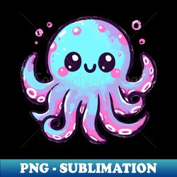 cute kawaii octopus - high-resolution png sublimation file - vibrant and eye-catching typography