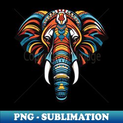 elephant portrait animal head - digital sublimation download file - revolutionize your designs