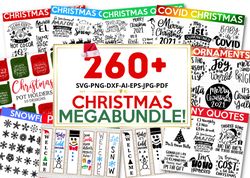 christmas mega bundle, 260 designs, heather roberts art bundle, christmas svg, winter svg, holidays svg, cut files cricu