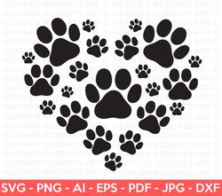 paw print heart svg, dog svg, fur mom svg, dog mom svg, dog mama svg, paw prints, dog quotes, paw svg, dog lover svg, cr