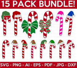 christmas candy canes svg bundle, candy canes svg, candy canes clipart, candy cane with bow, christmas designs svg, swee