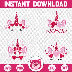 unicorn bundle svg, bundle svg, unicorn horn, unicorn clipart, unicorn face svg, unicorn svg file.