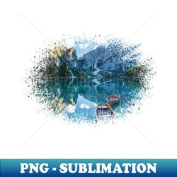 lake and mountain dispersion design - png sublimation digital download - capture imagination with every detail