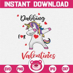 dabbing  for valentine unicorn svg, cut file, svg, png, cricut, silhouette, cutfile, instant download