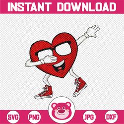 funny dabbing heart digital file, funny dancing heart svg, heart dab dance svg, dabbing heart svg, valentines day svg, l