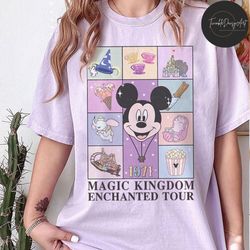 vintage retro walt disney world magic kingdom enchanted tour 1971 shirt, mickey mouse snacks drinks shirt, disney family