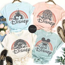 vintage retro walt disney world shirt, mickey ears disney castle shirt, animal kingdom shirt, hollywood studios trip, di