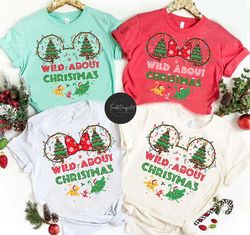 wild about christmas shirts, hakuna matata christmas shirt, xmas mickey minnie animal kingdom shirt, disney christmas sw