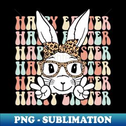 Cute Bunny for Happy Easter Day - Decorative Sublimation PNG File - Create with Confidence