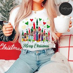 disney princess christmas castle balloons shirt, disney princess girl trip very merry christmas party 2023, christmas li