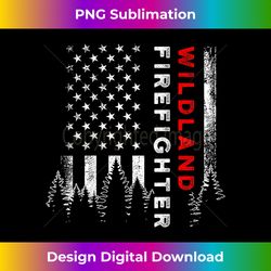 wildland firefighter us flag firemen - futuristic png sublimation file - customize with flair