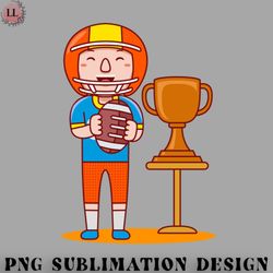 football png cute american football player cartoon