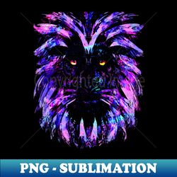 pink lion artwork - purple lion - wildlife - big cat - exclusive png sublimation download - boost your success with this inspirational png download