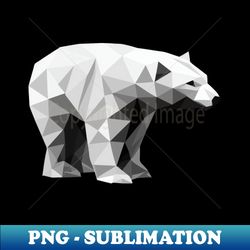 polar bear low poly - retro png sublimation digital download - stunning sublimation graphics