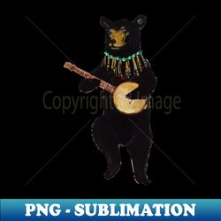 banjo bear - sublimation-ready png file - stunning sublimation graphics