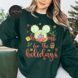 there's no place like home for the holidays shirt, mickey christmas tee, xmas disney vacation shirt, matching christmas