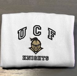 ncaa embroidered sweatshirt, ucf knights embroidered crewneck, inspired embroidered sport hoodie, unisex tshirt