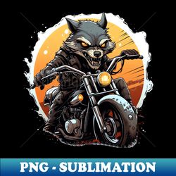 fox biker retro motorcycle - digital sublimation download file - stunning sublimation graphics