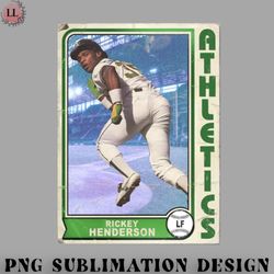 basketball png retro rickey henderson baseball card