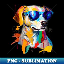 Cool dog painting - Vintage Sublimation PNG Download - Vibrant and Eye-Catching Typography