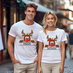 christmas family sweatshirt, custom reindeer shirt, family matching shirt,christmas gift shirt, matching group christmas