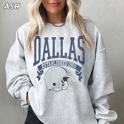 vintage dallas football sweatshirt  vintage style dallas football crewneck sweatshirt  dallas sweatshirt  sunday footbal