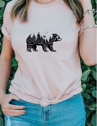 go outside  camping shirt, bear t-shirt,  happy animal shirt, hiking, wildlife t shirt, bear lover, grizzly bear, nature